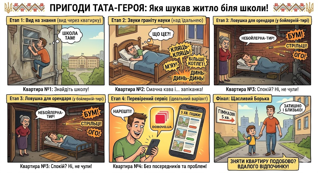 Пригоди батька-героя: Як я шукав житло біля школи Пригоди батька-героя: Як я шукав житло біля школи