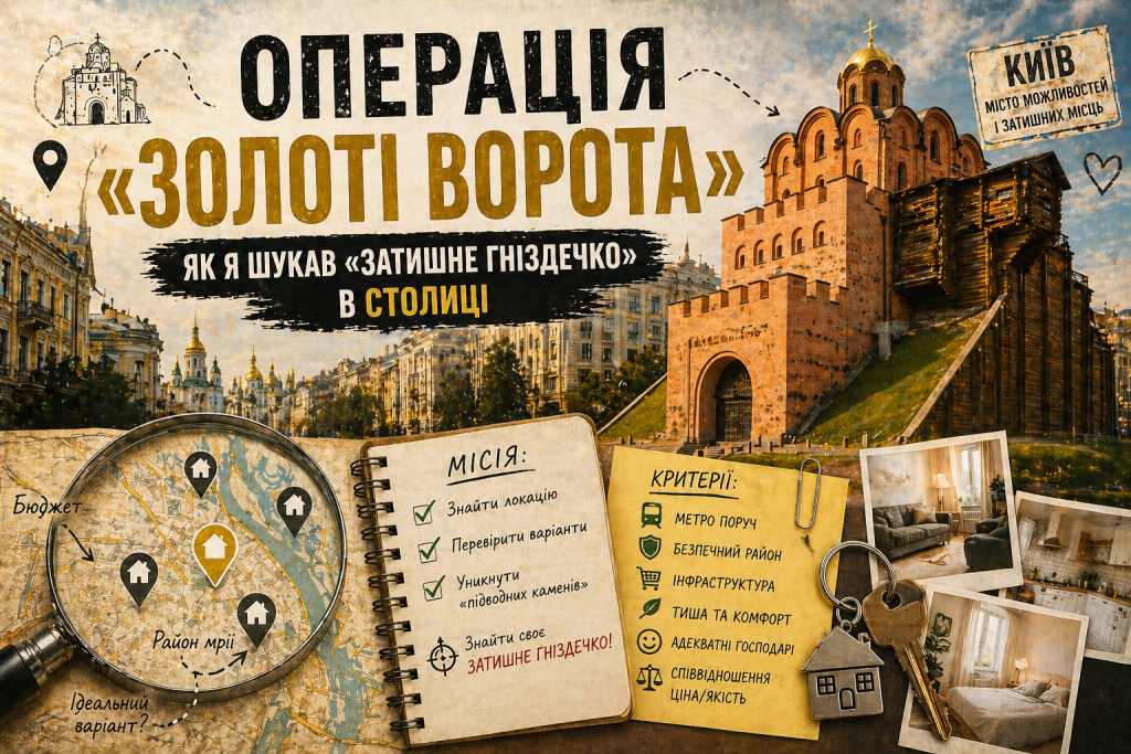 Операція «Золоті ворота»: Як я шукав «затишне гніздечко» в столиці