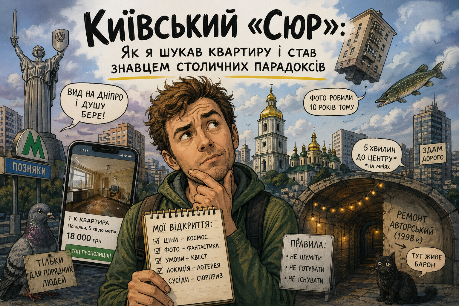 Київський «Сюр»: Як я шукав квартиру і став знавцем столичних парадоксів