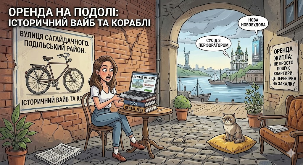 Оренда квартир на Подолі: Від історичного шарму до тусовочного епіцентру